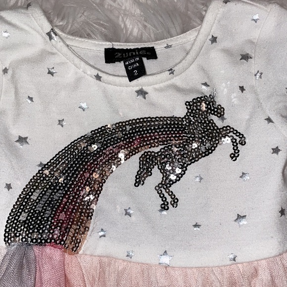 Toddler Zunie Unicorn Dress - Picture 2 of 4